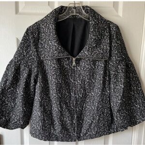 Express Jacket Womens Size 10 Design Studio Silk Blend Lined Full Zip Career